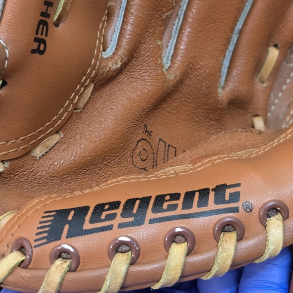 Regent All Star Youth Leather Cowhide Dual Hinge Baseball Glove Mitt No. 213.284 - Picture 5 of 13